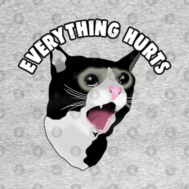 Everything Hurts Cat Crying Meme by BrandyRay